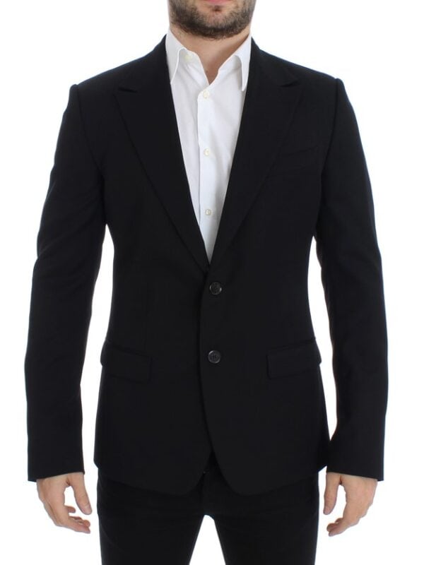 Dolce & Gabbana Black wool slim fit blazer