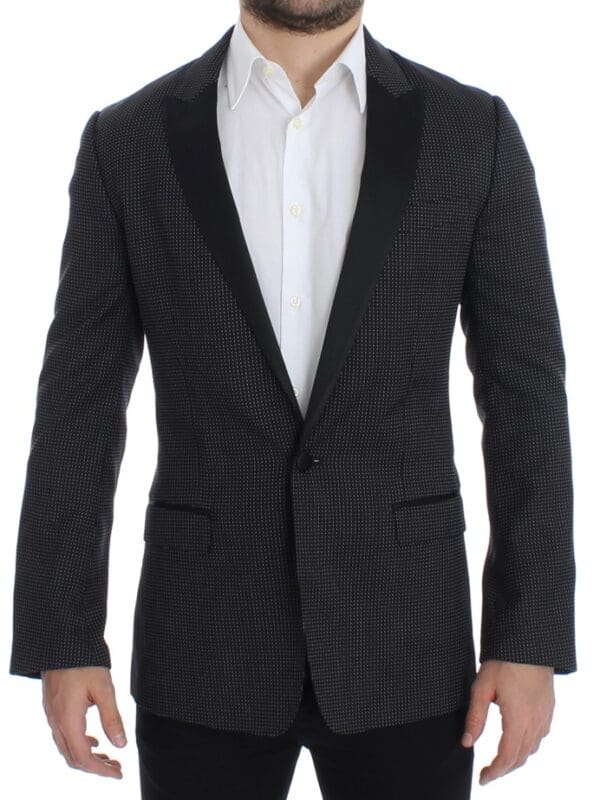 Dolce & Gabbana Black wool slim MARTINI blazer