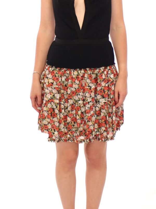 Dolce & Gabbana Multicolor floral bubble halterneck dress