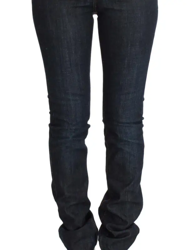 Costume National Blue Cotton Stretch Slim Fit Jeans