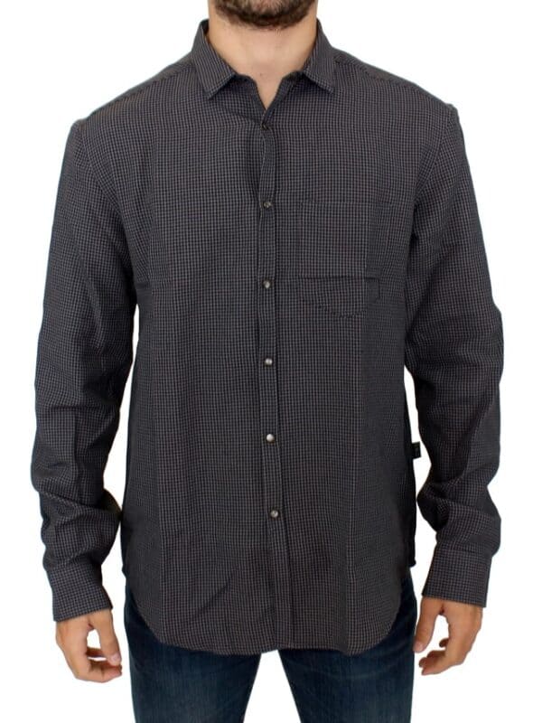 Costume National Gray linen casual shirt