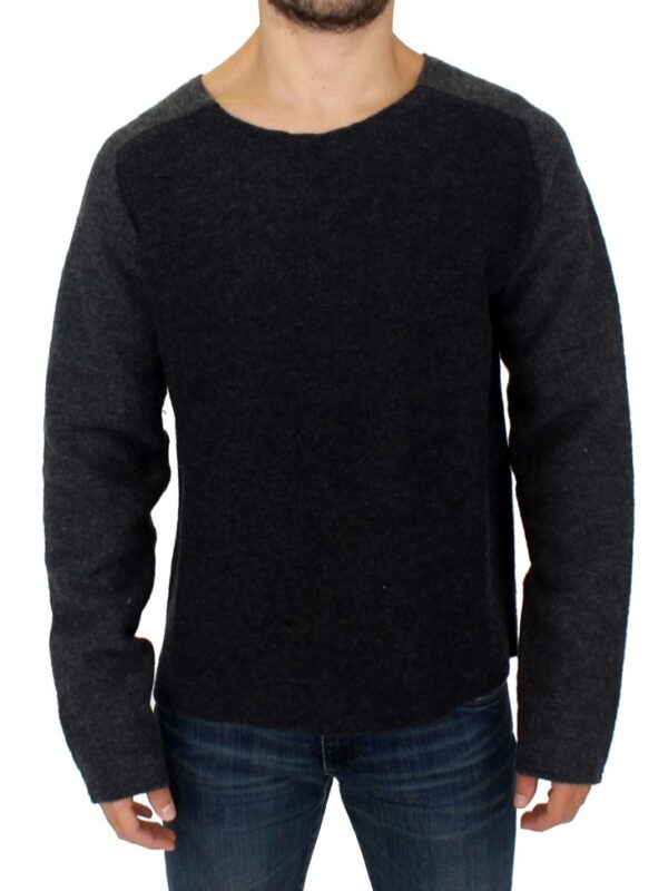 Costume National Gray wool crewneck sweater