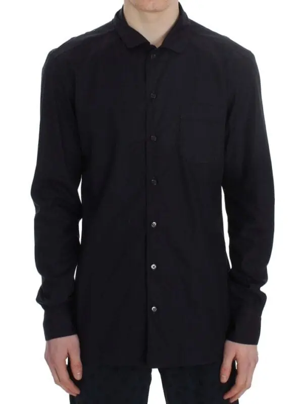 Dolce & Gabbana Purple Striped Cotton Pajama Lounge Shirt