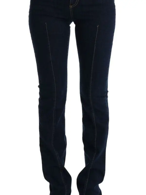 Costume National Blue Cotton Bootcut Flared Jeans