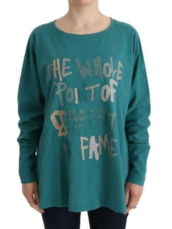 John Galliano Green Cotton Oversized Sweater