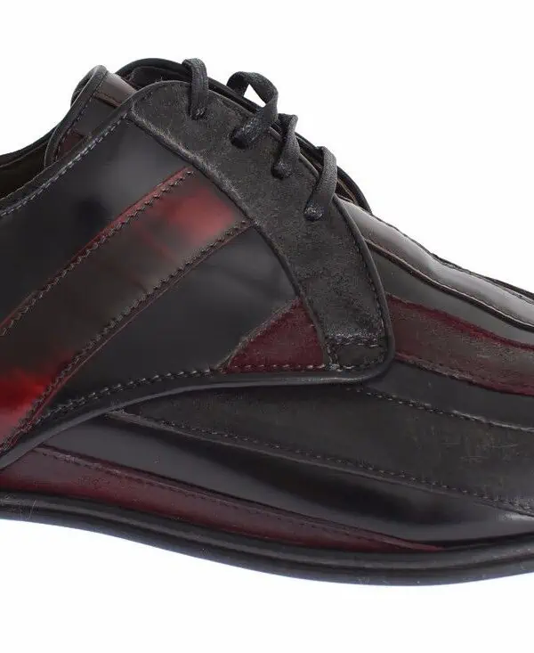 Dolce & Gabbana Black Bordeaux Leather Dress Formal Shoes
