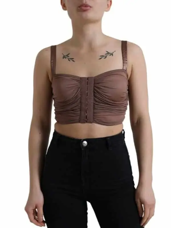 Dolce & Gabbana Elegant Cropped Silk Blend Top