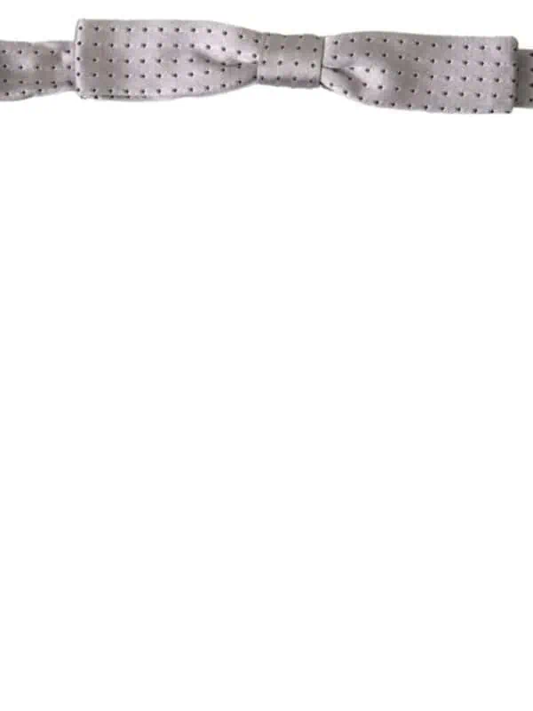Dolce & Gabbana Elegant Grey Silk Bow Tie