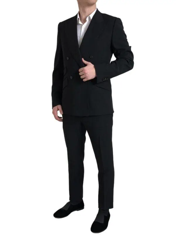 Dolce & Gabbana Black 2 Piece Double Breasted SICILIA Suit