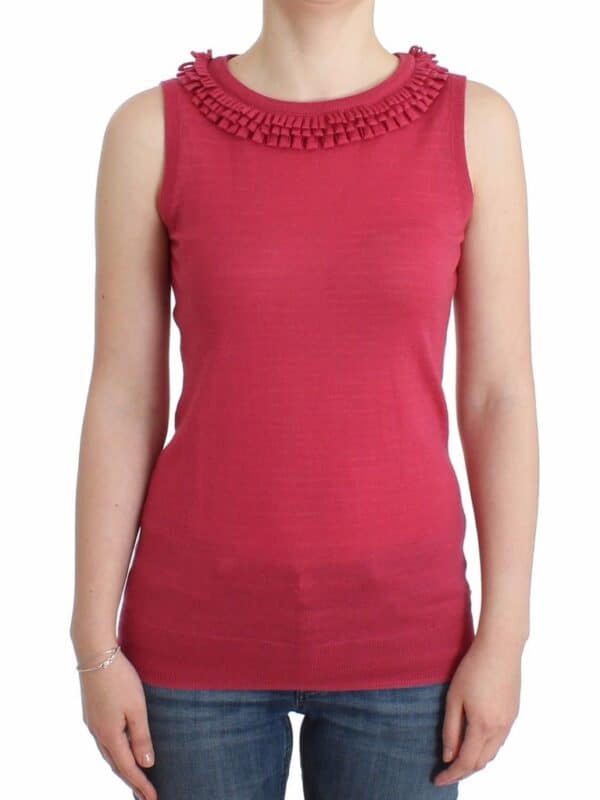 John Galliano Pink wool knit top