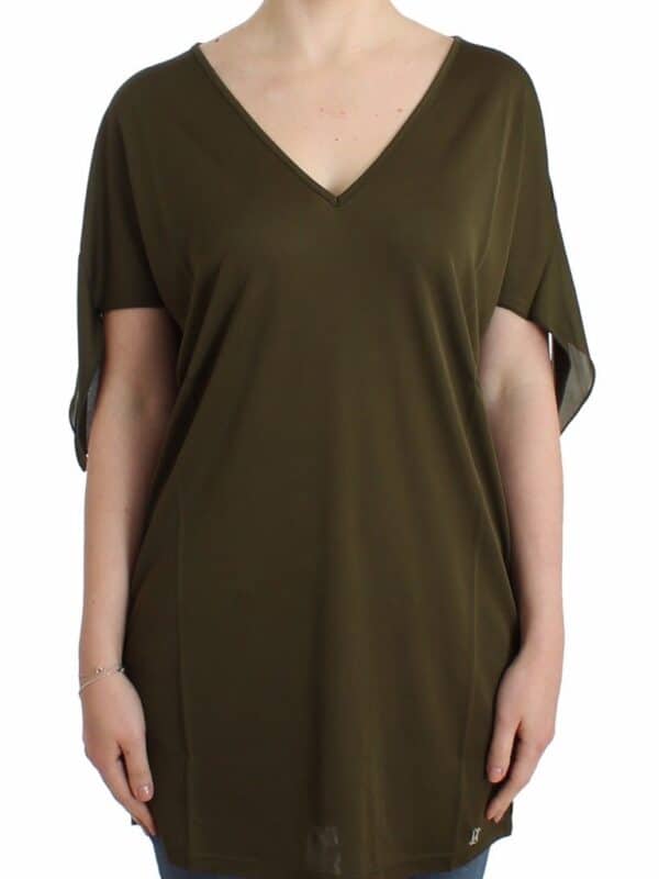 John Galliano Green shortsleeved blouse top