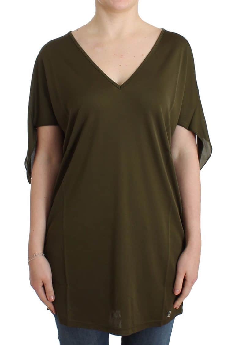 John Galliano Green shortsleeved blouse top