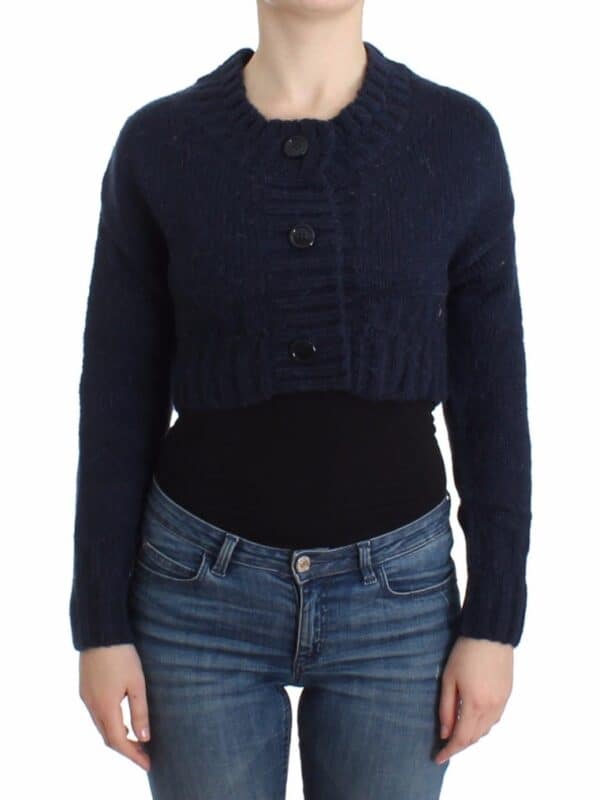 John Galliano Blue cropped cardigan