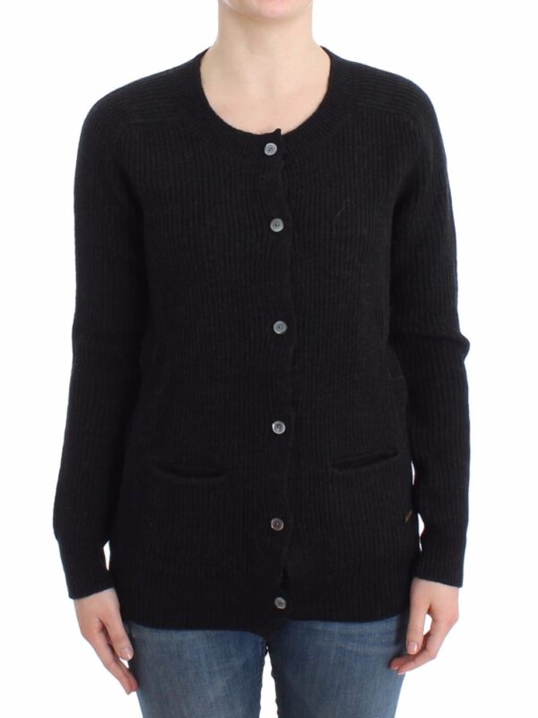 John Galliano Black wool cardigan