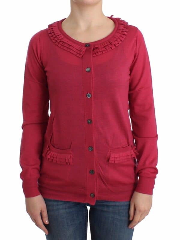 John Galliano Pink wool cardigan