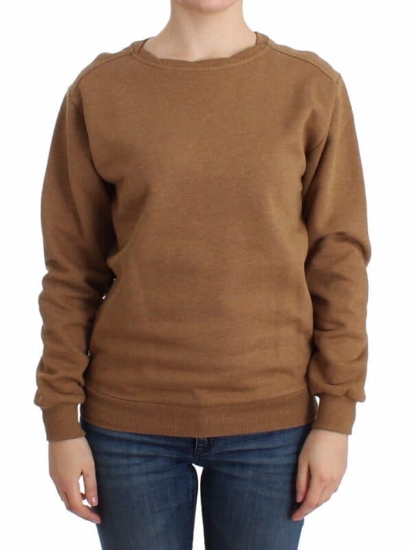 John Galliano Brown Crewneck Cotton Sweater