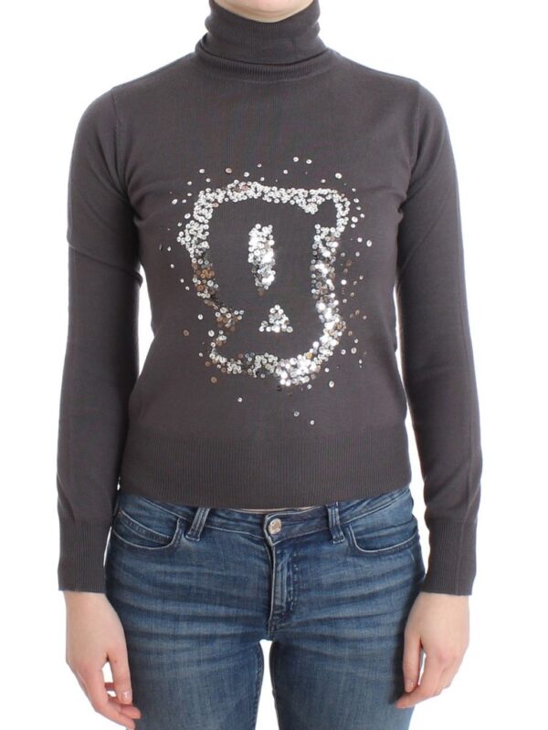 John Galliano Brown turtleneck cotton sweater