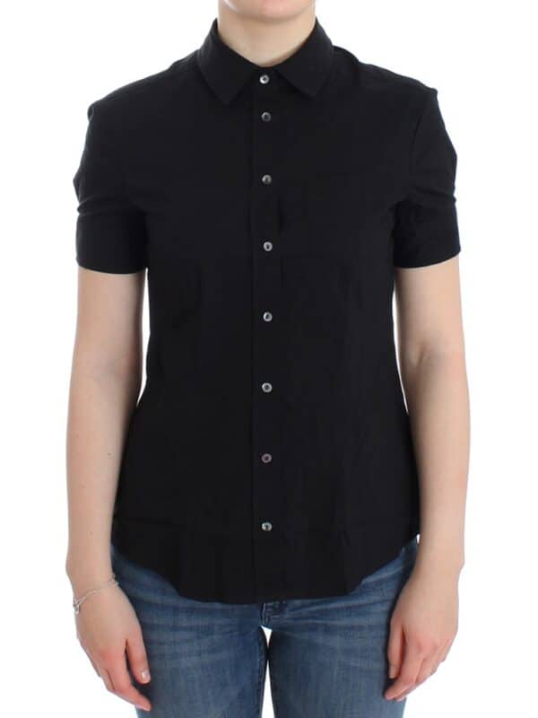 John Galliano Black cotton shirt top