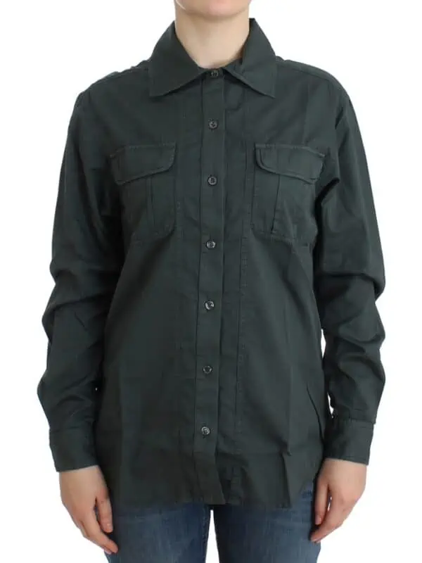 Cavalli Gray button down shirt