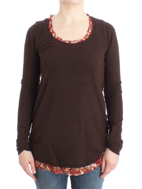 Cavalli Brown crewneck sweater