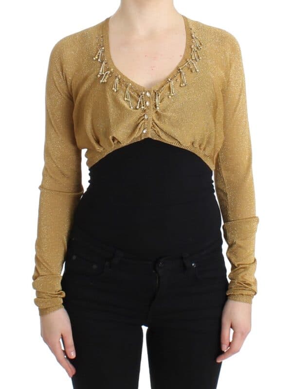 Cavalli Gold embellished gold shrug