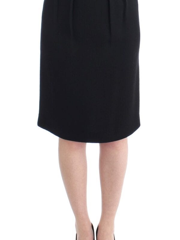 Cavalli Black wool pencil skirt