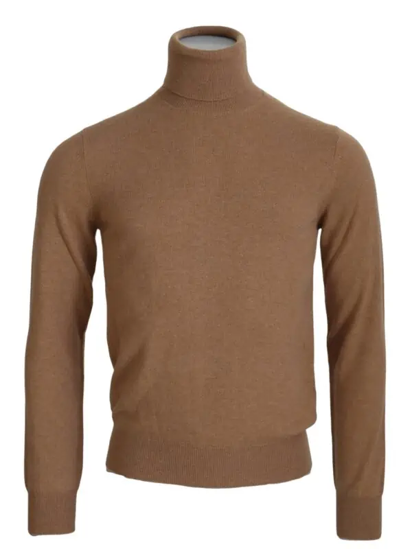 Dolce & Gabbana Beige Cashmere Turtleneck Pullover Sweater