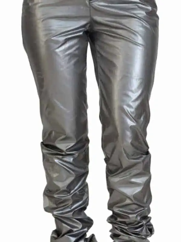 Dolce & Gabbana Metallic Silver High Waist Skinny Pants