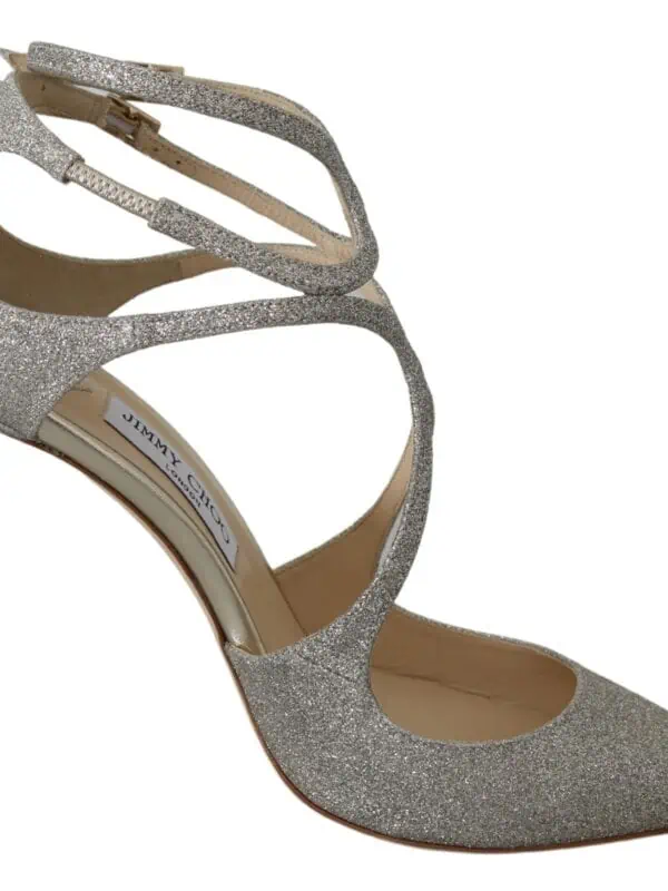 Jimmy Choo Platinum Ice Lancer Leather Pumps - Elegance Refined