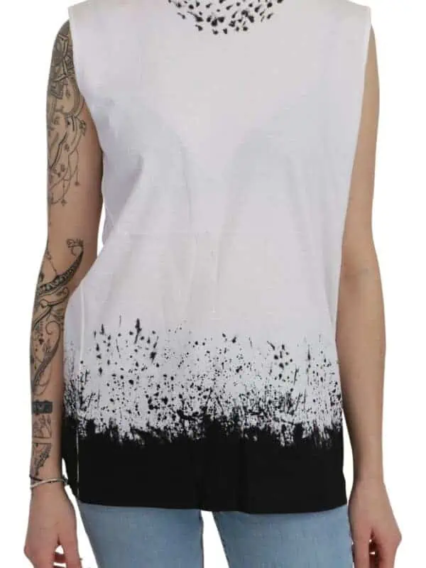 Dsquared² White Sleeveless T-shirt Tank Cotton Top