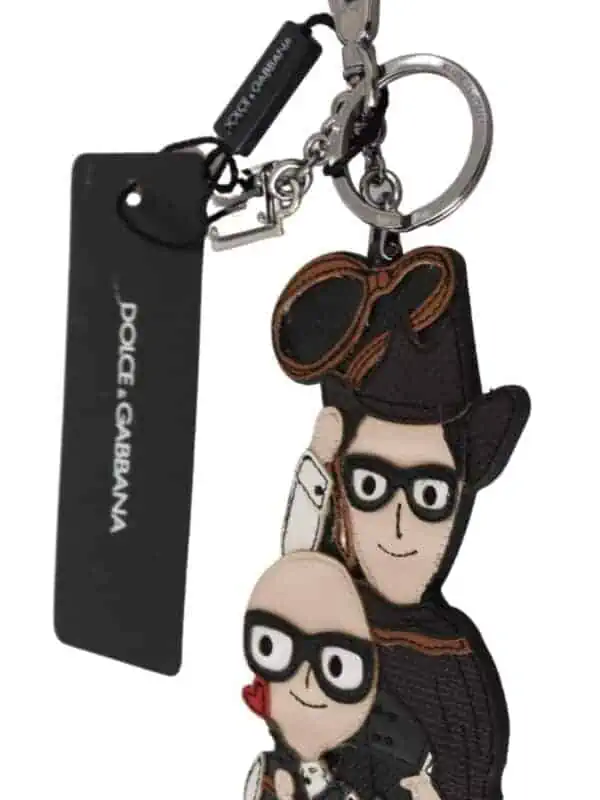 Dolce & Gabbana Leather Dominico Stefano SICILY WESTERN Badge Keychain