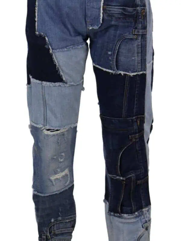 Dolce & Gabbana Multicolor Patchwork High Waist Denim Jeans