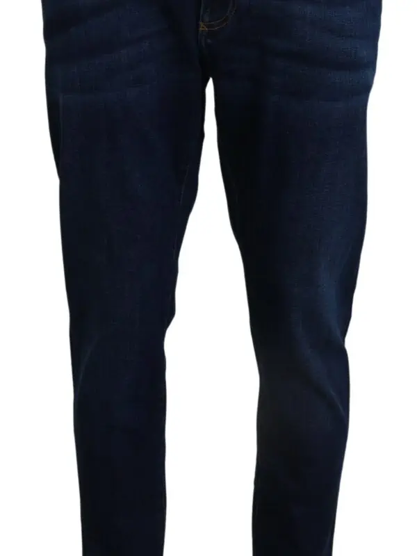 Dolce & Gabbana Dark Blue Cotton Denim SKINNY Jeans