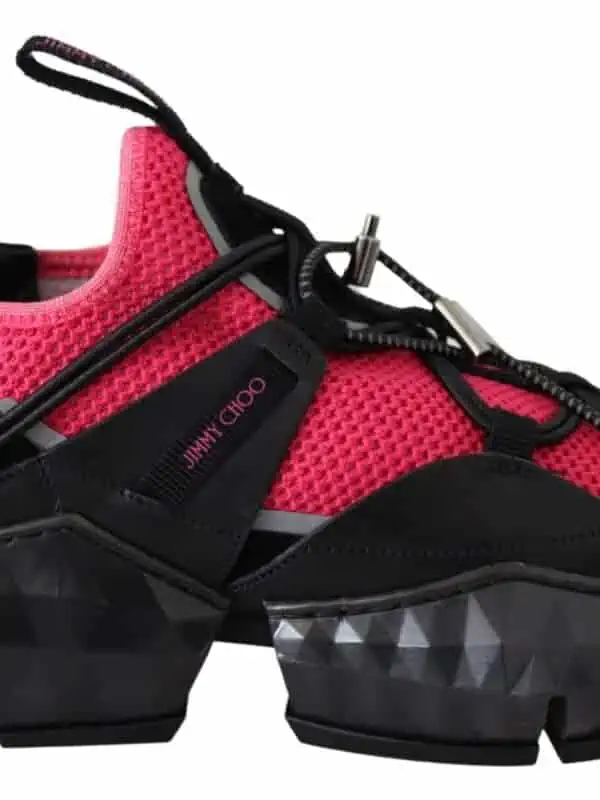Jimmy Choo Electric Elegance Leather Mesh Sneakers