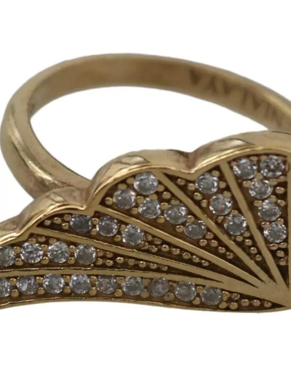 Nialaya Gold Wing Clear CZ 925 Silver Authentic Women