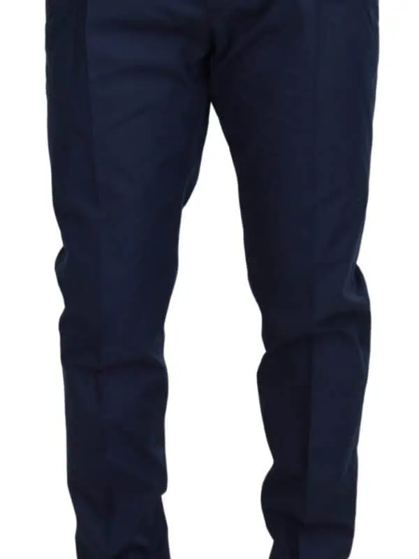 Dolce & Gabbana Blue Cotton Chino Formal Pants