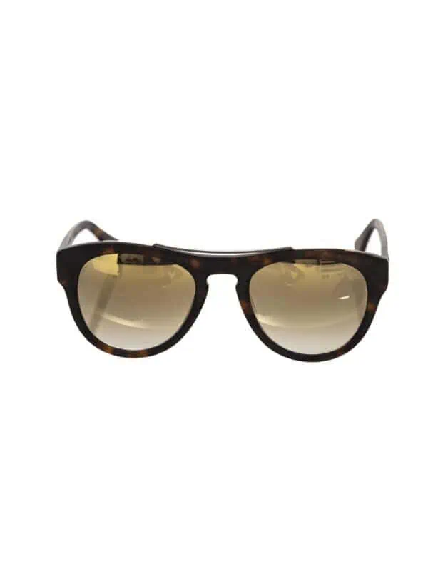 Frankie Morello Brown Acetate Men Sunglass