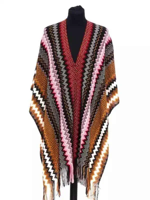 Missoni Multicolor Wool Women Poncho