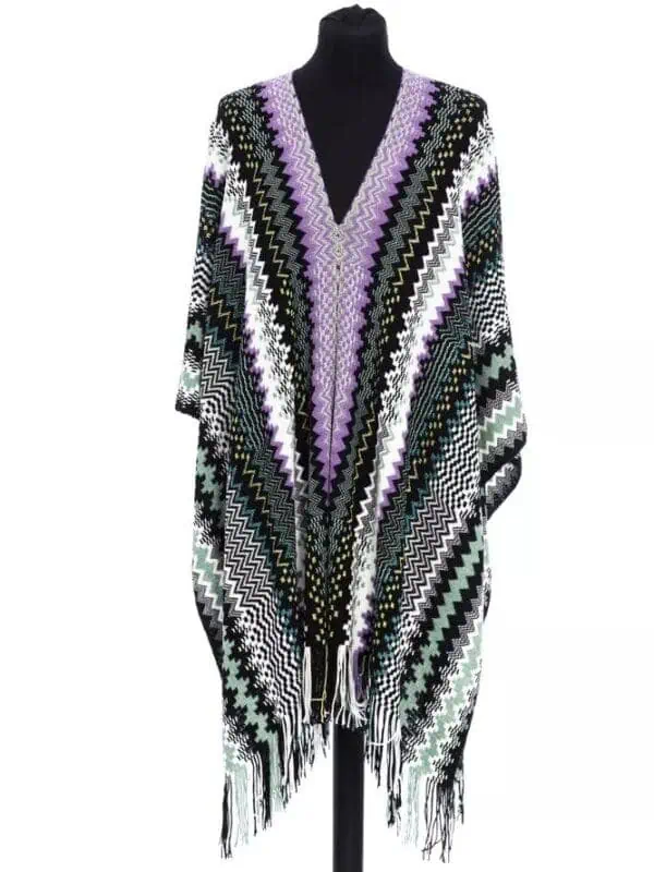 Missoni Multicolor Wool Women Poncho