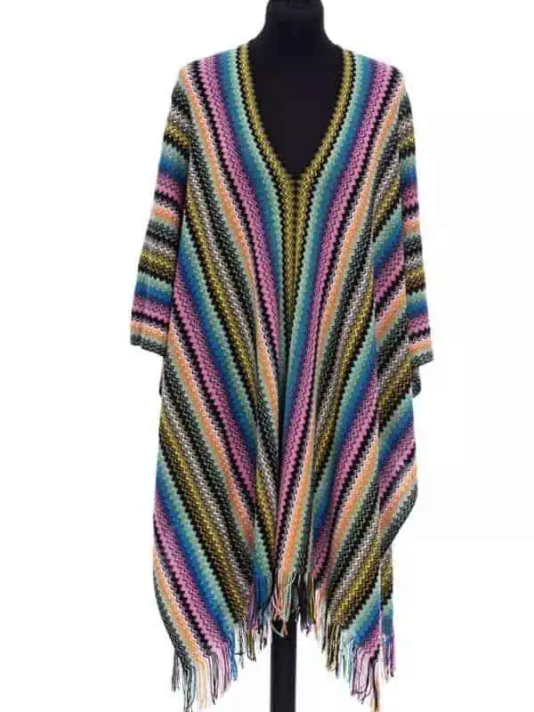 Missoni Multicolor Wool Women Poncho