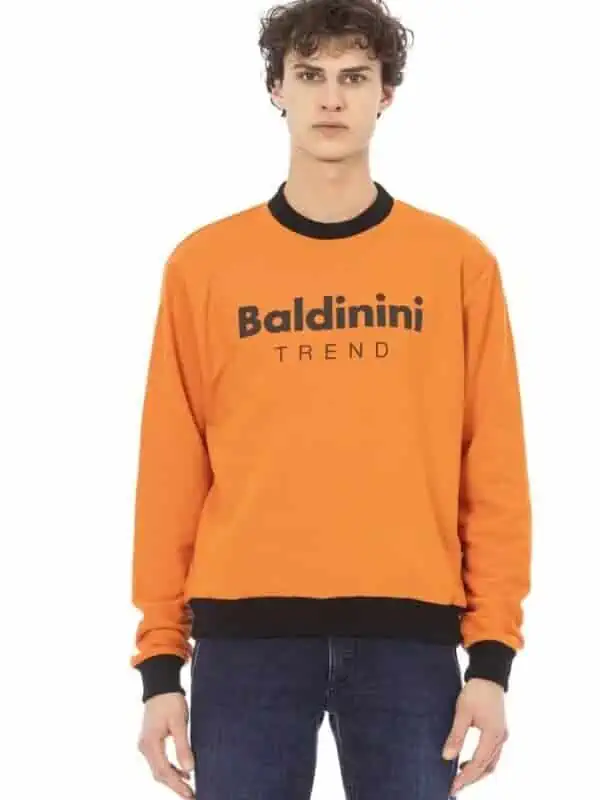 Baldinini Trend Orange Cotton Men Sweater