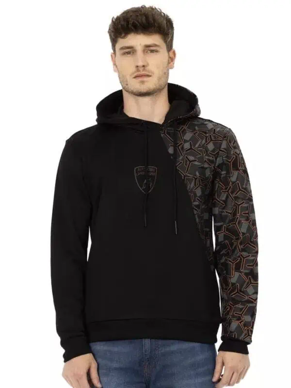 Automobili Lamborghini Black Cotton Men's Hoodie