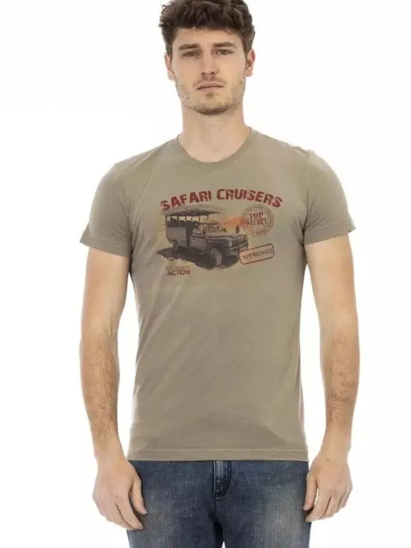 Trussardi Action Green Cotton Men T-Shirt
