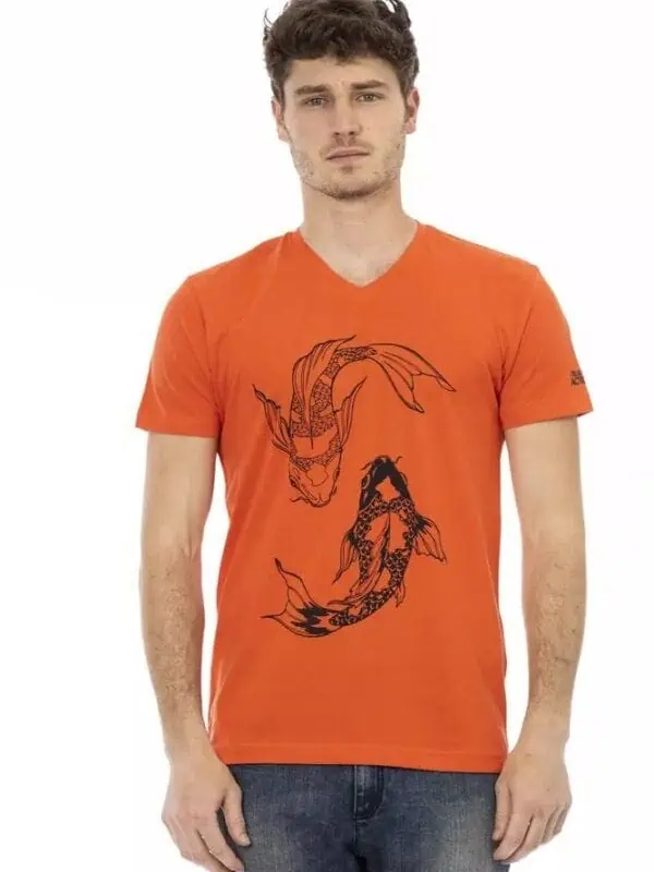Trussardi Action Red Cotton Men T-Shirt
