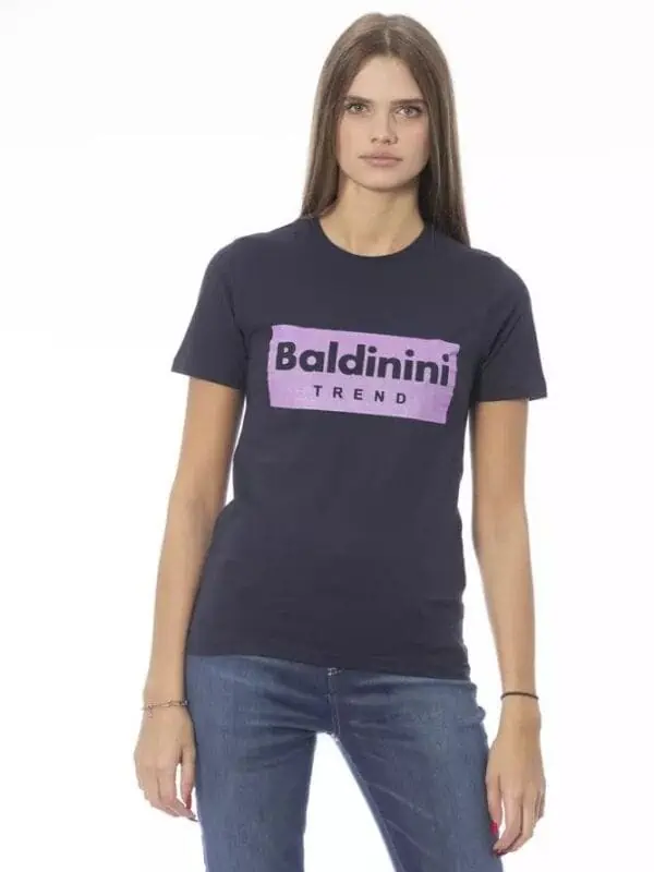Baldinini Trend Blue Cotton Women T-Shirt