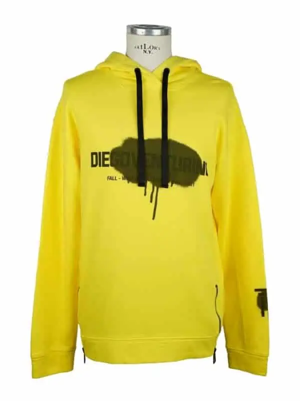 Diego Venturino Yellow Cotton Men's Sweatshirt
