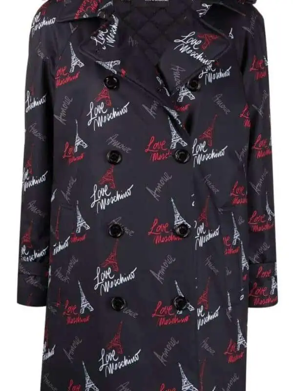 Love Moschino Black Polyester Women Coat