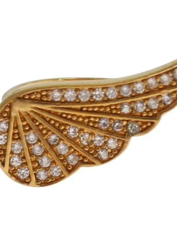 Nialaya Womens Clear CZ Gold 925 Silver Authentic Ring