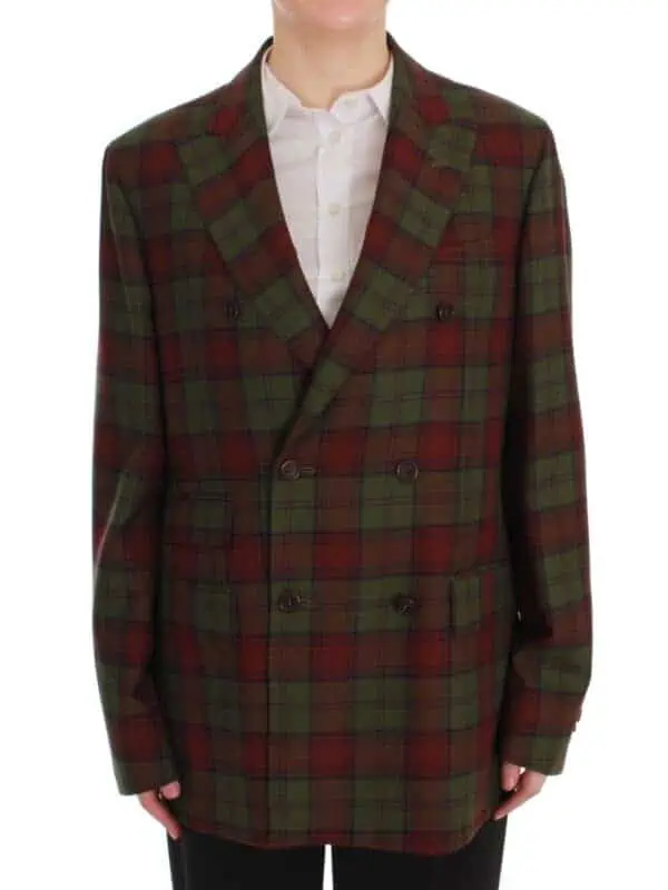 BENCIVENGA Green Wool Double Breasted Bordeaux