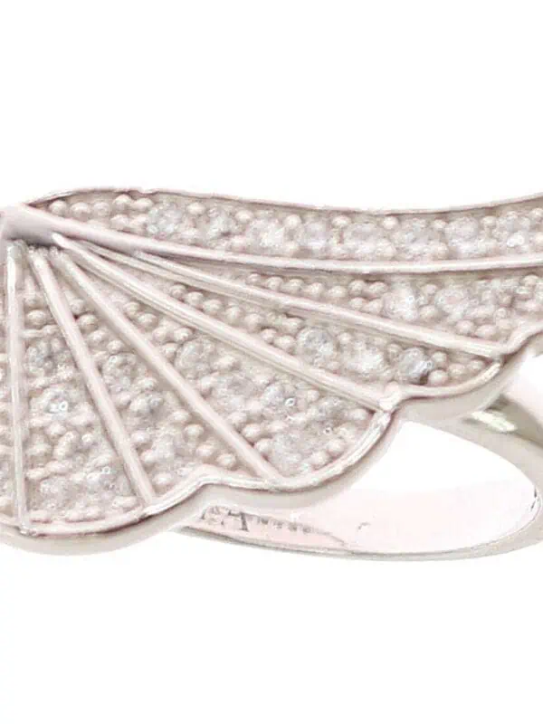 Nialaya Elegant Sterling Silver CZ Crystal Ring